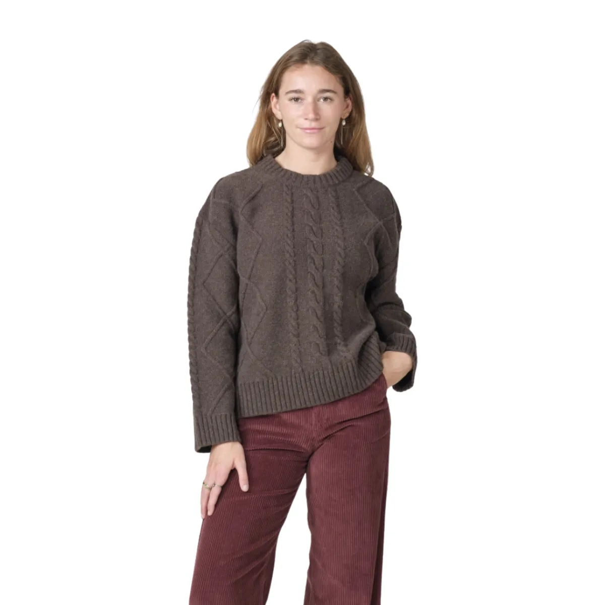 Klitmøller Collective Eden Knit striktrøje, dame (Taupe)-KLITMØLLER COLLECTIV Sale