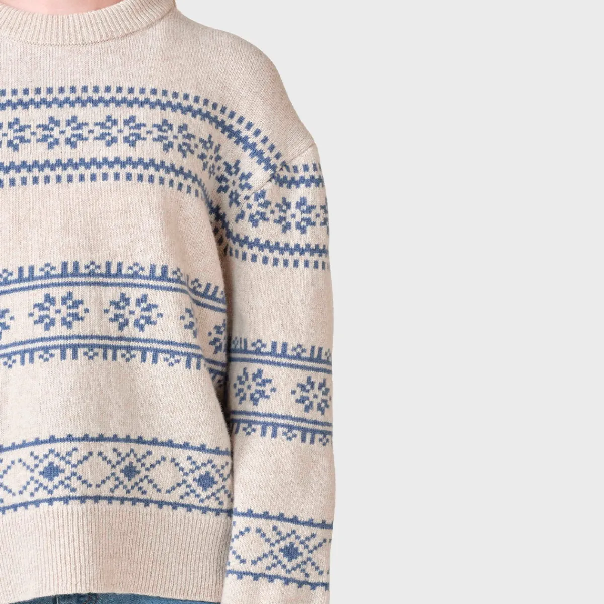 Klitmøller Collective Jette Knit striktrøje, dame (Pastel Sand Ocean)-KLITMØLLER COLLECTIV