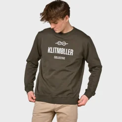 Klitmøller Collective Logo Crew, herre (Olive)-KLITMØLLER COLLECTIV Clearance