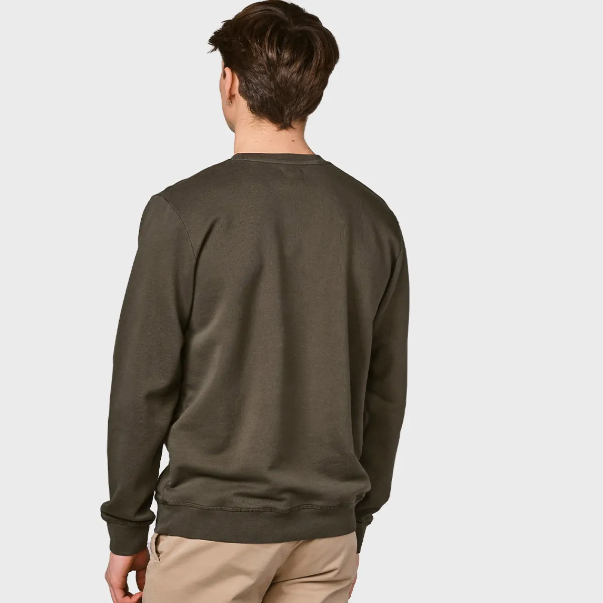Klitmøller Collective Logo Crew, herre (Olive)-KLITMØLLER COLLECTIV Clearance