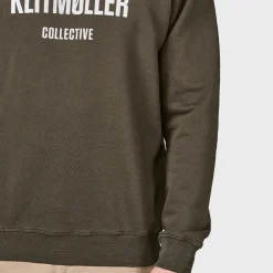 Klitmøller Collective Logo Crew, herre (Olive)-KLITMØLLER COLLECTIV Clearance
