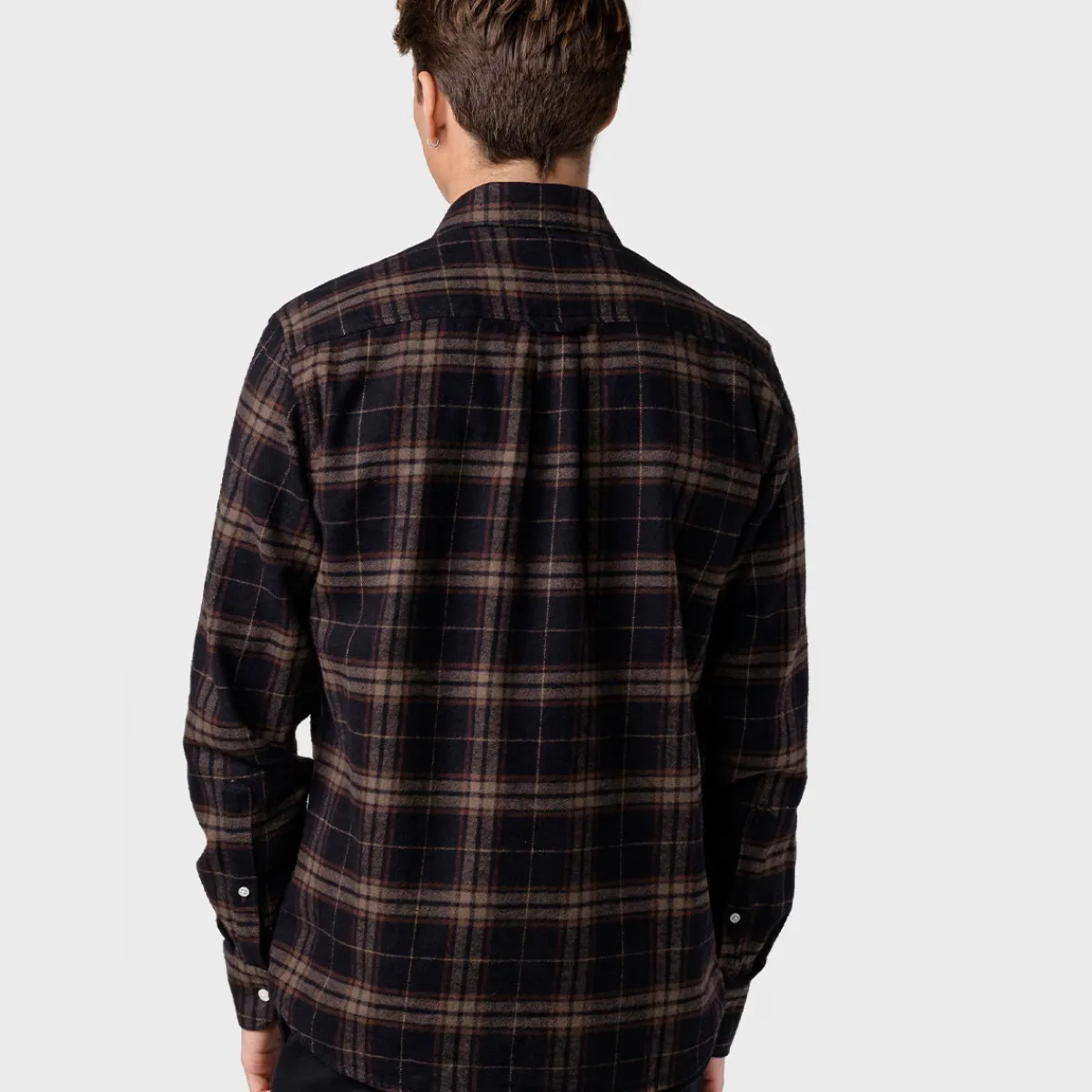 Klitmøller Collective Rocco Skjorte, herre (Brown Check)-KLITMØLLER COLLECTIV