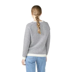 Klitmøller Elaine Knit Sweater, dame (Cream Navy)-KLITMØLLER COLLECTIV Best