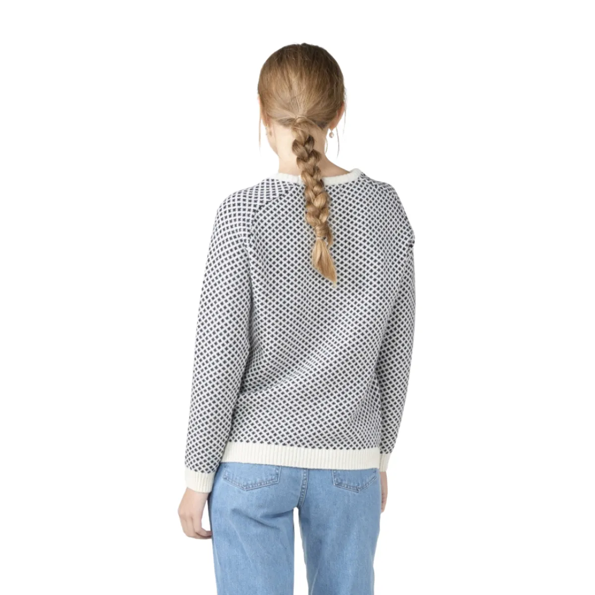 Klitmøller Elaine Knit Sweater, dame (Cream Navy)-KLITMØLLER COLLECTIV Best