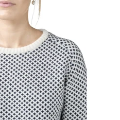 Klitmøller Elaine Knit Sweater, dame (Cream Navy)-KLITMØLLER COLLECTIV Best