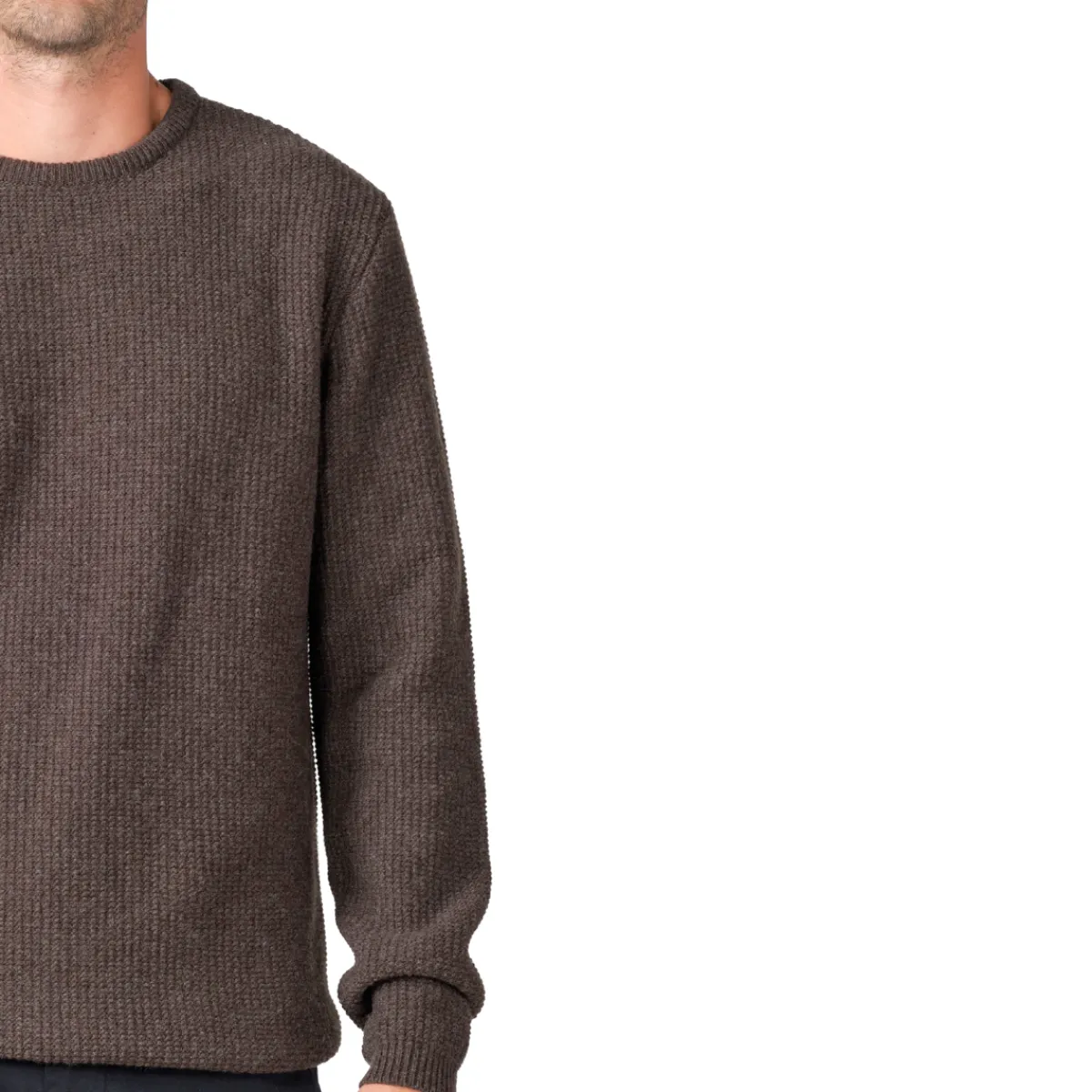 Klitmøller Frede Knit sweater, herre (Taupe)-KLITMØLLER COLLECTIV Online