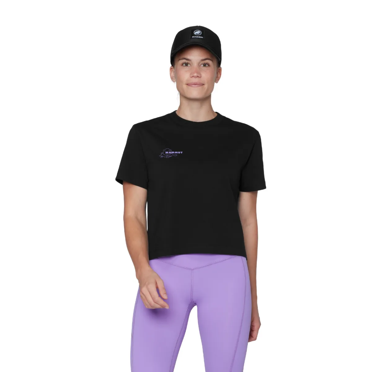 Base Cropped T-shirt, dame (Black)-MAMMUT Online