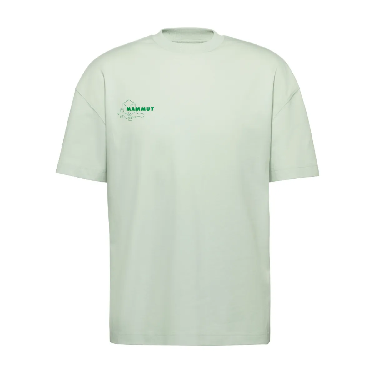 Base Relaxed T-Shirt Glacier, herre (Silver Sage)-MAMMUT Outlet
