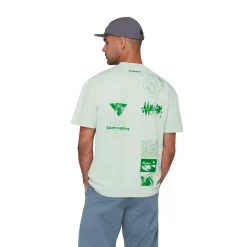 Base Relaxed T-Shirt Glacier, herre (Silver Sage)-MAMMUT Outlet