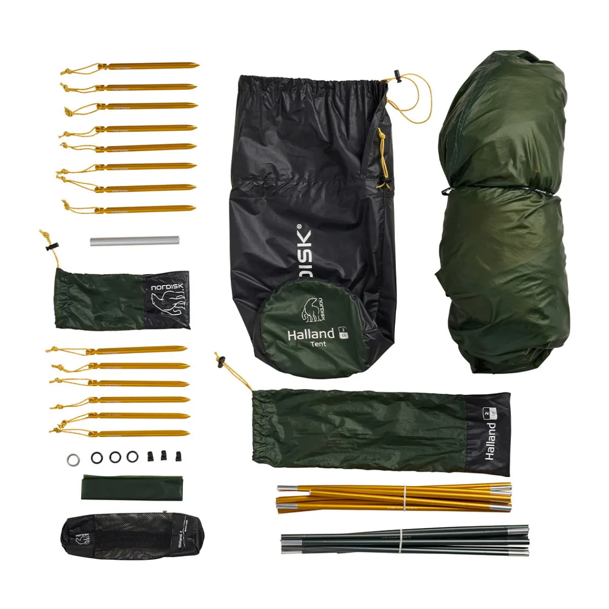 Halland 2 LW 2.0, 2-personers telt (Green)-NORDISK Discount