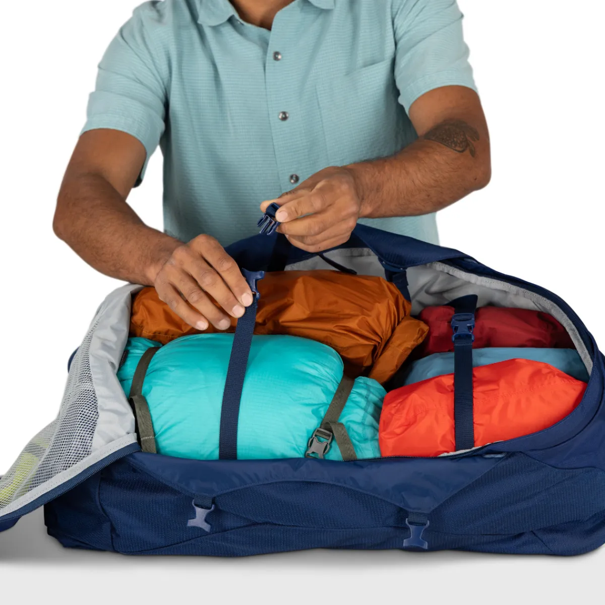 Farpoint Travel Pack 70 L rejserygsæk, herre (Antique Blue)-OSPREY Sale