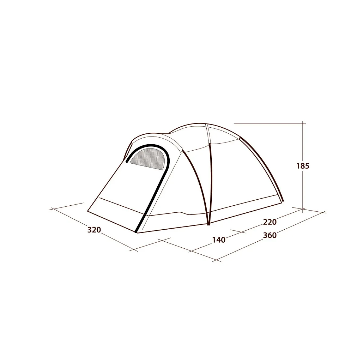 Cloud 5 campingtelt (Green)-OUTWELL Clearance