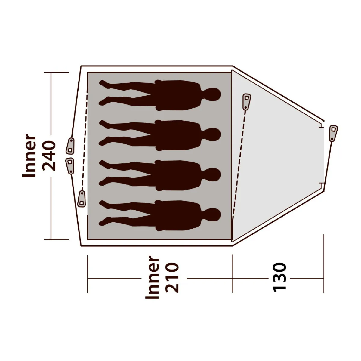 Cloud 4 campingtelt, 4 personer-OUTWELL Sale