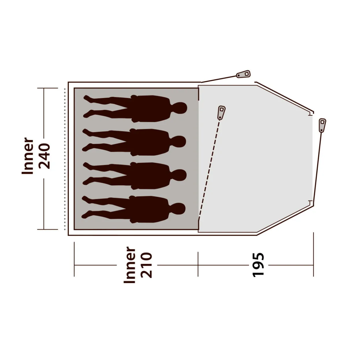 Earth 4 campingtelt, 4 personer-OUTWELL Sale