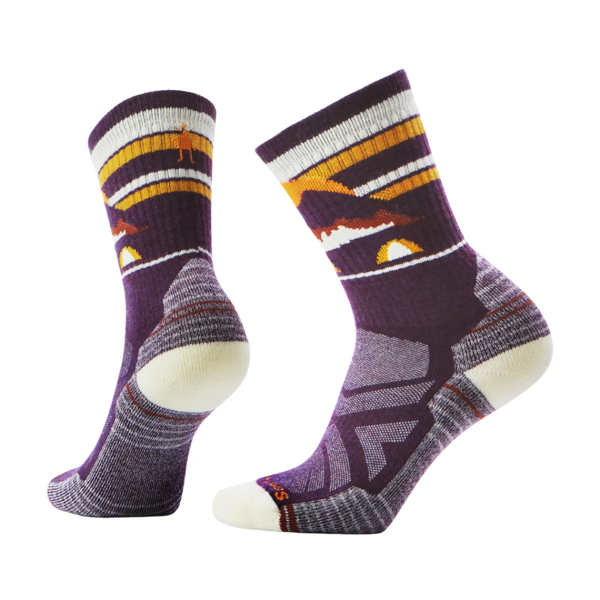 Hike Light Cushion Mountain Moon Crew Vandresok, dame (Purple Iris)-SMARTWOOL Clearance