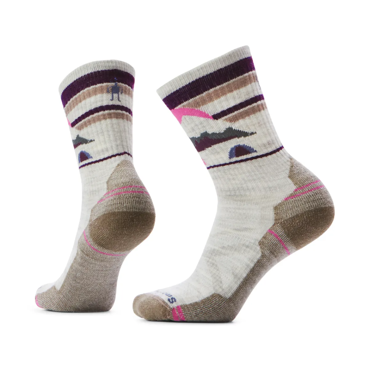 Hike Light Cushion Mountain Moon Crew Vandresok, dame (Ash)-SMARTWOOL Online
