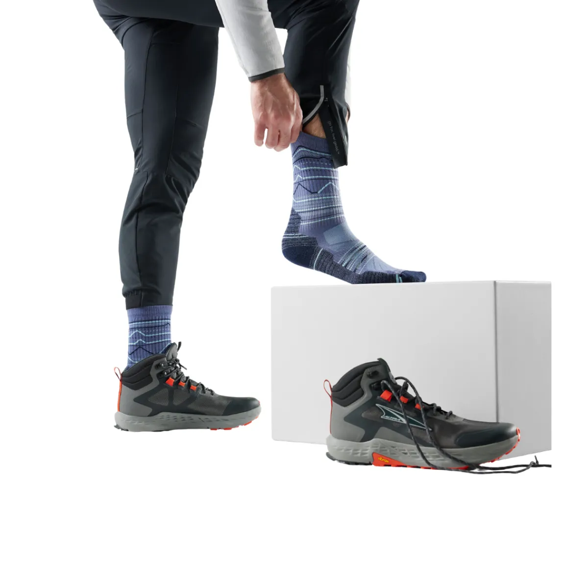 Hike Light Cushion Mountain Crew Vandresok, herre (Night fall-SMARTWOOL Discount