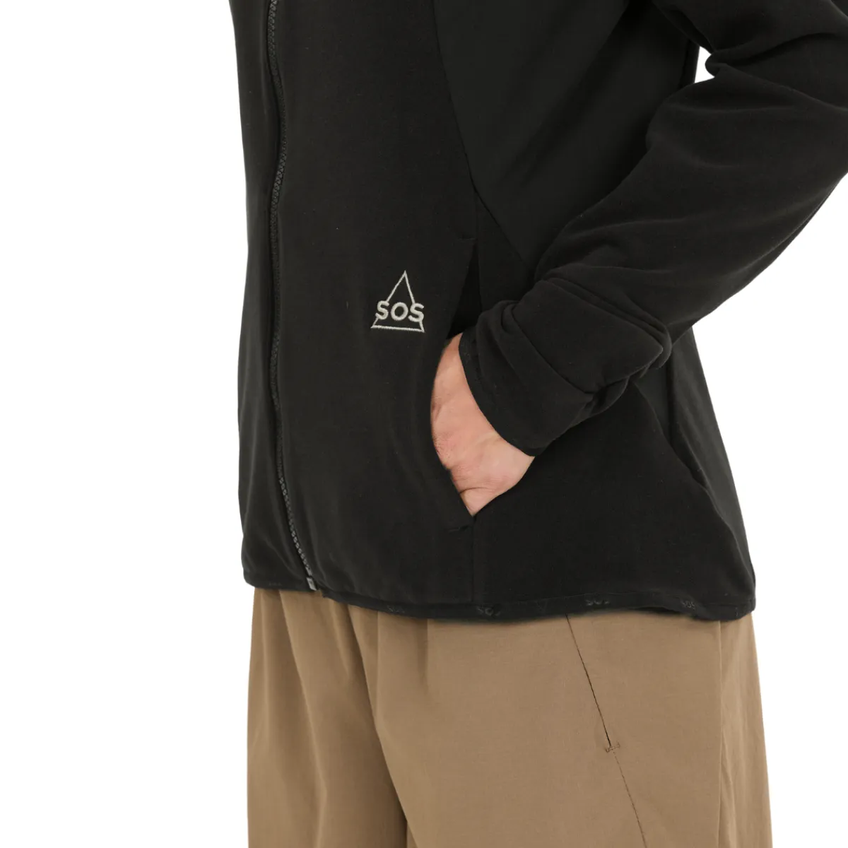 Bromo Midlayer Full Zip Fleece, dame (Black)-SOS Best