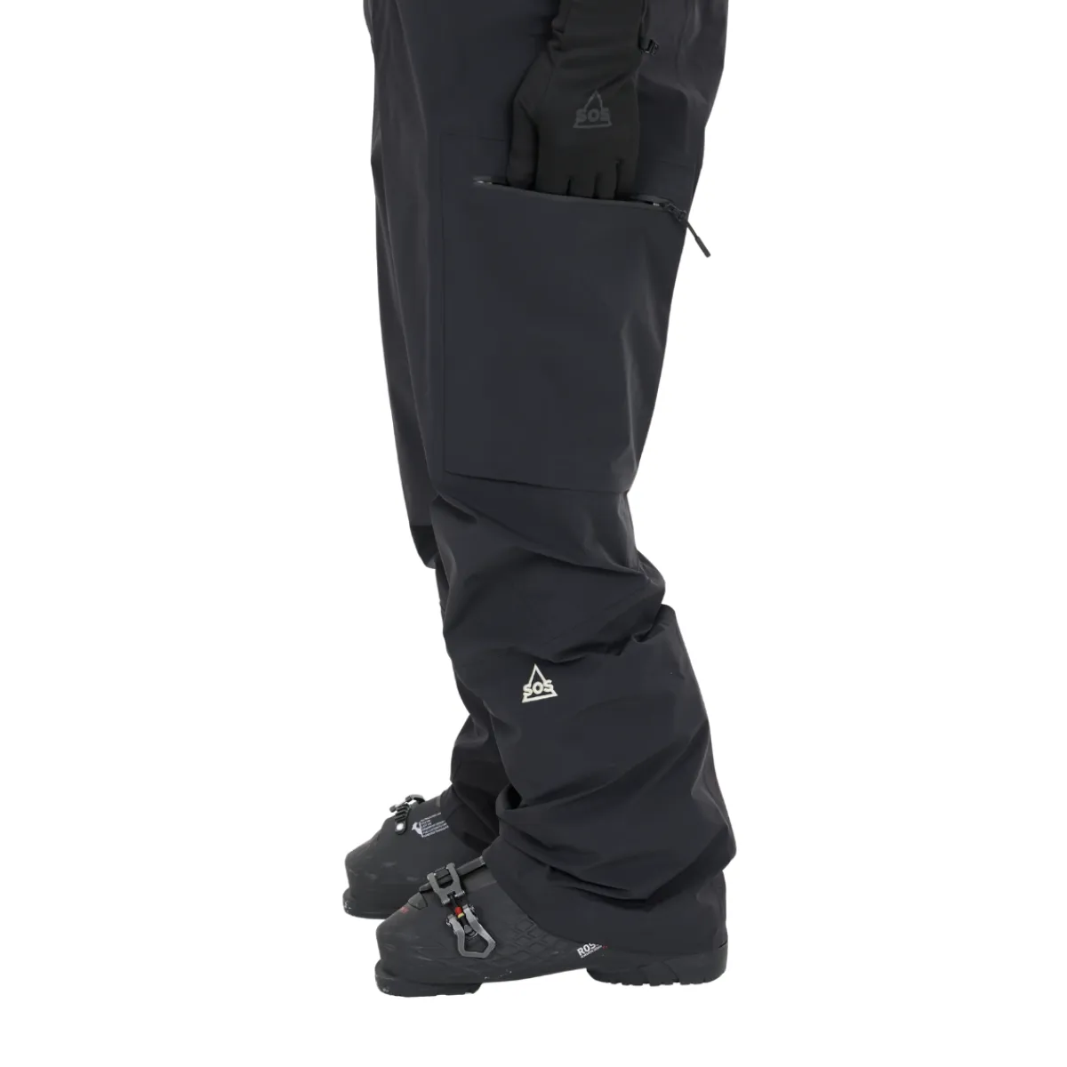Kula 3-lags Shell Bib Skibukser, herre (Black)-SOS Clearance