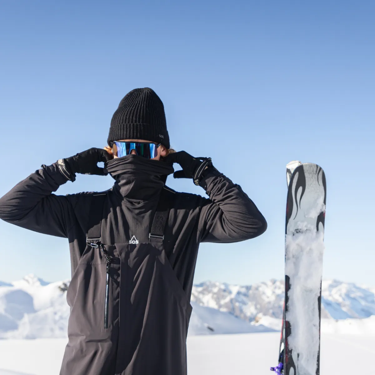 Kula 3-lags Shell Bib Skibukser, herre (Black)-SOS Clearance