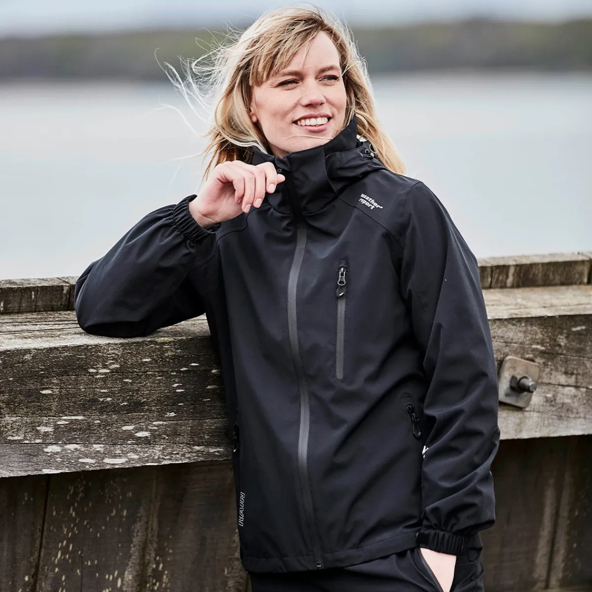 Camelia regnjakke, dame (Black)-WEATHER REPORT Online