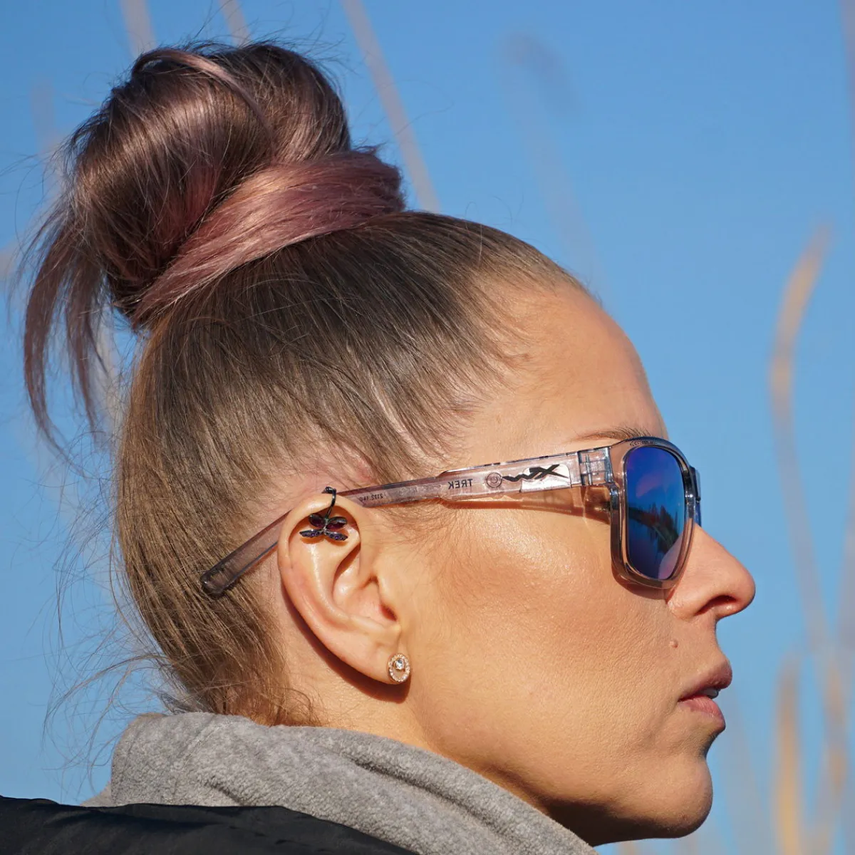 Trek, Captivate Polaroid Glas, Transparent Stel, Unisex-WILEY X Hot