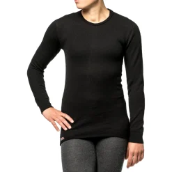 Crewneck 200 uldundertrøje, unisex (Black)-WOOLPOWER Clearance
