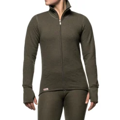 Full Zip Jacket 400 uldtrøje, unisex (Pine Green)-WOOLPOWER