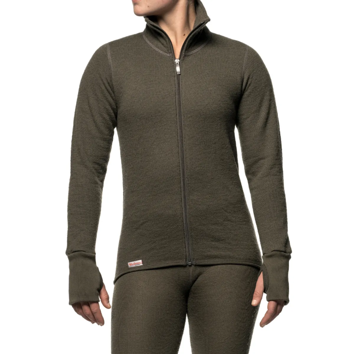 Full Zip Jacket 400 uldtrøje, unisex (Pine Green)-WOOLPOWER